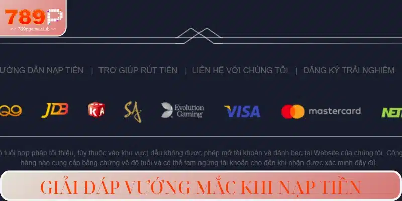 Câu trả lời về quá trình nạp tiền